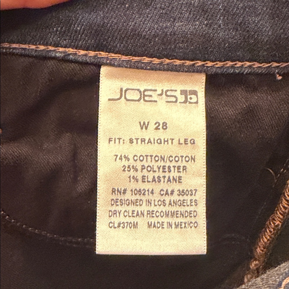 Joe's Jeans Dark Blue Straight Leg Jeans - Picture 6 of 7